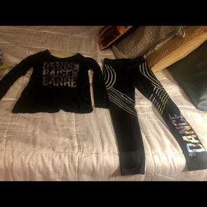 Justice Girls dance legging outfit-